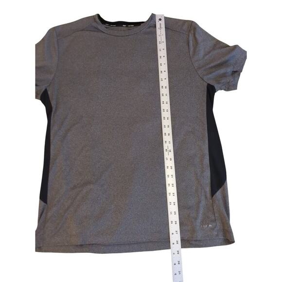 Mens Gray Tek Gear Dri-fit Activewear T-shirt Size Large With Pocket - Picture 4 of 8